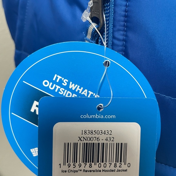 NWT toddler 18-24 month Columbia Reversible Blue Winter Jacket - Picture 3 of 4